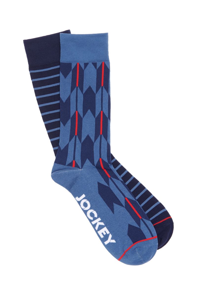 JOCKEY Tokyo Fine Crew 2pk Mens Socks SXX92N