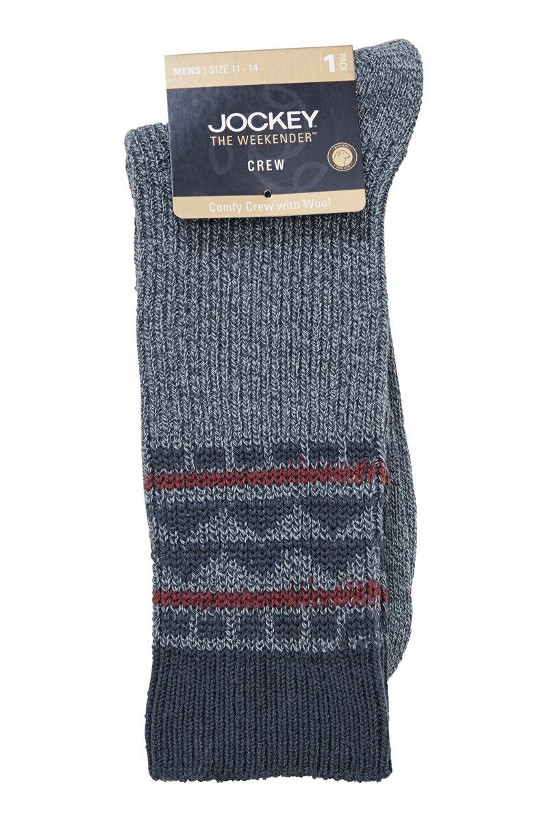 JOCKEY Weekender Pattern Crew Socks 1Pk Womens Sleep SYKR1N