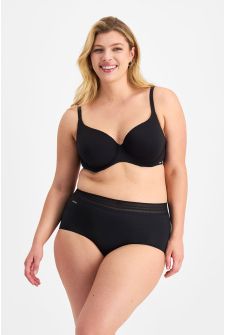 Jockey No Panty Line Promise Sheer Tops Full Brief Black