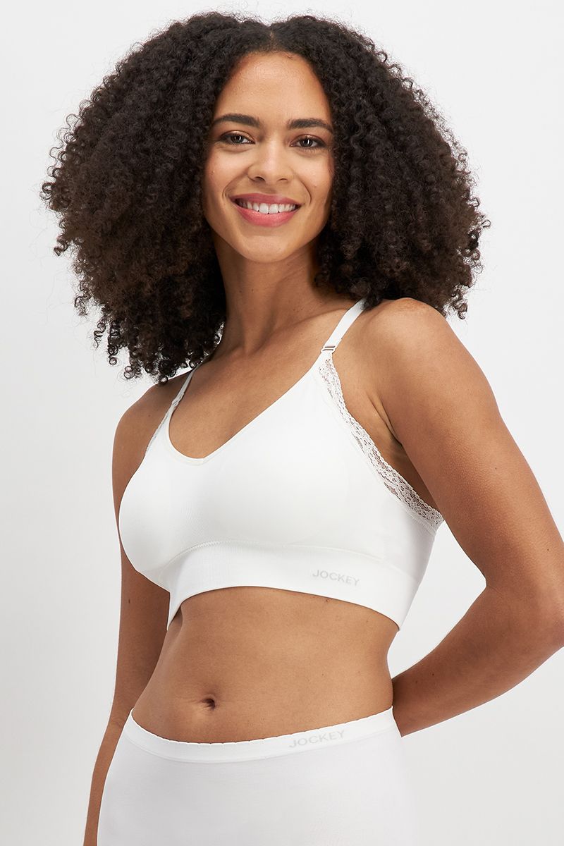 JOCKEY Everyday Seamless Lace Crop, Womens Bralettes & Crops