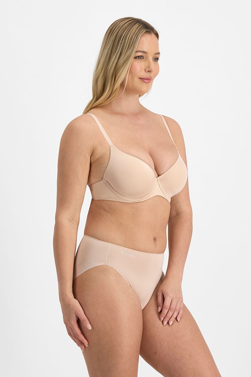 Women's No Panty Line Promise Sheer Tops Hi Cut Black