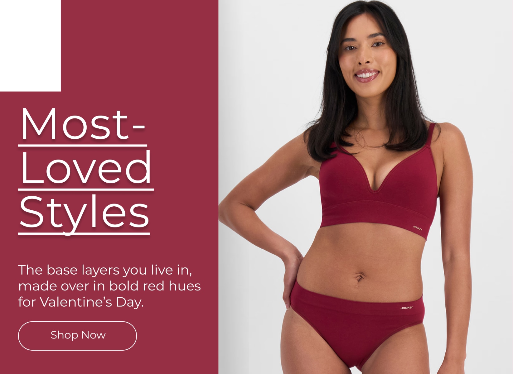 Most Loved Styles. The base layers you live in, made over in bold red hues for Valentines Day.
